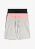 Lot de 3 shorts en jersey 100% coton, bonprix