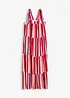 Robe rayée à bretelles en viscose texturée, bonprix