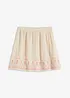 Mini-jupe avec broderie, bonprix