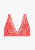 Soutien-gorge bralette sans armatures avec une dentelle multicolore, bonprix