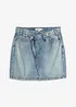 Jupe en jean à fermeture décalée asymétrique, bonprix