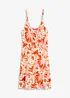 Robe imprimée en viscose à fines bretelles, bonprix