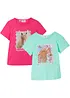 Lot de 2 T-shirts 100% coton, bonprix