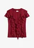 T-shirt avec volants en modal mélangé, bonprix