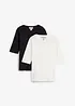 Lot de 2 T-shirts 100% coton, bonprix