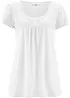 T-shirt coton et dentelle, manches courtes, bonprix