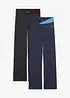 Lot de 2 pantalons de sport, bootcut, bonprix