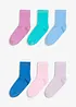 Lot de 6 paires de chaussettes mi-hautes en viscose majoritaire, bonprix