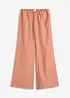 Pantalon palazzo texturé en viscose mélangée, bonprix