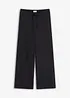 Pantalon palazzo texturé en viscose mélangée, bonprix
