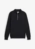 Sweat à col zippé 100% coton, bonprix