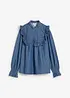Blouse en jean à volants, bonprix