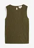 Top sans manches aspect froissé, bonprix
