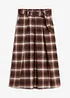Jupe plissée à carreaux avec ceinture (ens. 2 pces), bonprix