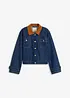 Veste en jean à col en velours côtelé, bonprix
