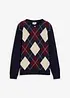 Pull à losanges 100% coton, bonprix