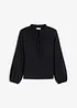 Blouse manches longues à col volanté, bonprix