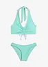 Bikini dos nu (ens. 2 pces) avec fronces, bonprix