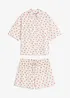 Pyjashort oversize en coton flammé, bonprix