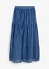 Jupe longue avec soie, bonprix