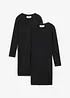 Lot de 2 robes en jersey coton extensible, bonprix