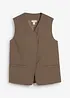 Gilet sans manches long à texture twill, bonprix