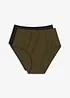 Lot de 2 bas de maillot taille haute, bonprix