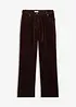 Pantalon large en velours côtelé avec ceinture à nouer, bonprix