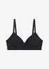 Soutien-gorge bralette rembourré, sans armatures, en coton côtelé, bonprix