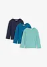 Lot de 3 T-shirts manches longues coton, bonprix