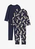 Lot de 2 pyjamas en coton doux, bonprix