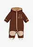 Combinaison bébé en softshell avec doublure sherpa et capuche, bonprix
