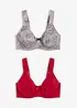 Lot de 2 soutiens-gorge à armatures, bonprix