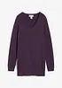 Pull long basique à col V, bonprix