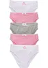 Lot de 5 slips coton avec nœud en satin, bonprix