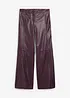 Pantalon large en cuir d’agneau nappa, bonprix
