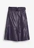 Jupe en cuir d’agneau nappa avec ceinture (ens. 2 pces), bonprix