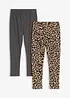 Lot de 2 leggings en coton extensible, bonprix
