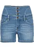 Short en jean taille haute, bonprix