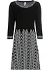 Robe évasée en maille à motif jacquard, bonprix