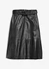 Jupe en cuir d’agneau nappa avec ceinture (ens. 2 pces), bonprix