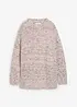 Pull oversize en maille chinée et texturée, bonprix