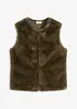 Gilet sans manches en peluche, bonprix