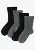 Lot de 4 paires de chaussettes à bord non comprimant, bonprix