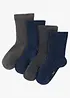 Lot de 4 paires de chaussettes à bord non comprimant, bonprix