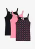 Lot de 3 tops en coton extensible, bonprix
