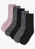 Lot de 5 paires de chaussettes chaudes en éponge, bonprix