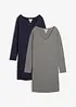 Robes en jersey à col V, bonprix