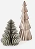 Set de 2 sapins déco en papier, bonprix