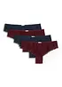 Lot de 4 slips brésiliens coton et dentelle, bonprix